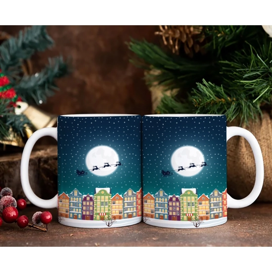 PREZENT ŚWIĄTECZNY ZESTAW KUBKÓW W SKRZYNCE KUBKI MIKOŁAJ RENIFER ŚWIĘTA