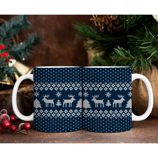 PREZENT ŚWIĄTECZNY ZESTAW KUBKÓW W SKRZYNCE KUBKI MIKOŁAJ RENIFER ŚWIĘTA