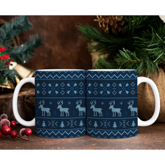 PREZENT ŚWIĄTECZNY ZESTAW KUBKÓW W SKRZYNCE KUBKI MIKOŁAJ RENIFER ŚWIĘTA