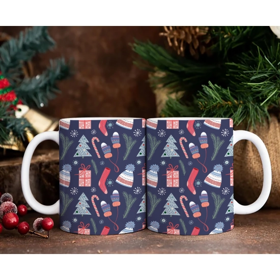 PREZENT ŚWIĄTECZNY ZESTAW KUBKÓW W SKRZYNCE KUBKI MIKOŁAJ RENIFER ŚWIĘTA