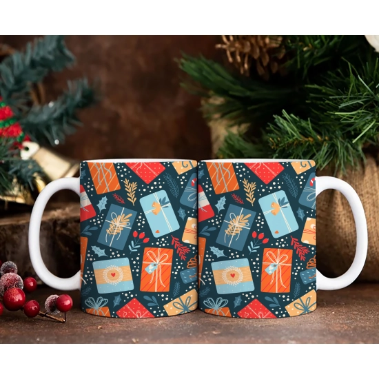 PREZENT ŚWIĄTECZNY ZESTAW KUBKÓW W SKRZYNCE KUBKI MIKOŁAJ RENIFER ŚWIĘTA