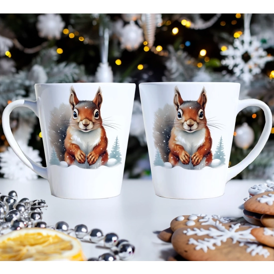 PREZENT ŚWIĄTECZNY ZESTAW KUBKÓW LATTE W SKRZYNCE KUBKI MIKOŁAJ NA ŚWIĘTA