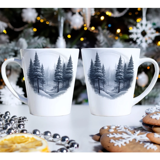 PREZENT ŚWIĄTECZNY ZESTAW KUBKÓW LATTE W SKRZYNCE KUBKI MIKOŁAJ NA ŚWIĘTA