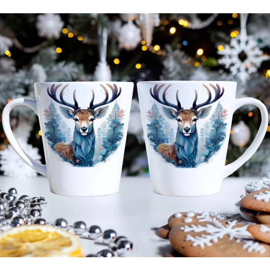 PREZENT ŚWIĄTECZNY ZESTAW KUBKÓW LATTE W SKRZYNCE KUBKI MIKOŁAJ NA ŚWIĘTA