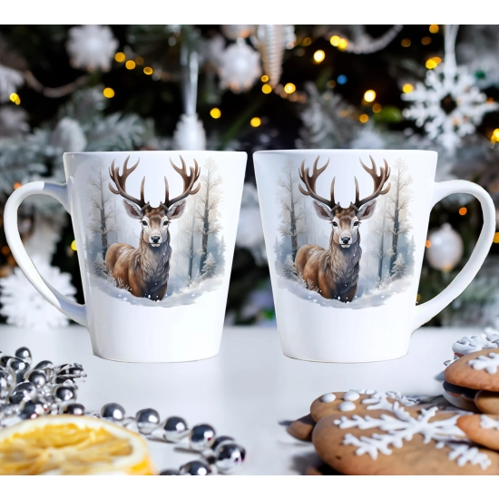 PREZENT ŚWIĄTECZNY ZESTAW KUBKÓW LATTE W SKRZYNCE KUBKI MIKOŁAJ NA ŚWIĘTA