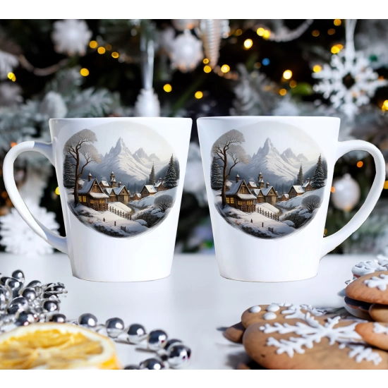 PREZENT ŚWIĄTECZNY ZESTAW KUBKÓW LATTE W SKRZYNCE KUBKI MIKOŁAJ NA ŚWIĘTA