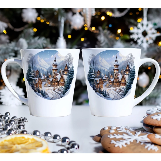 PREZENT ŚWIĄTECZNY ZESTAW KUBKÓW LATTE W SKRZYNCE KUBKI MIKOŁAJ NA ŚWIĘTA