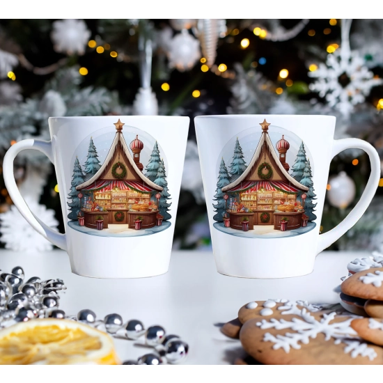 PREZENT ŚWIĄTECZNY ZESTAW KUBKÓW LATTE W SKRZYNCE KUBKI MIKOŁAJ NA ŚWIĘTA