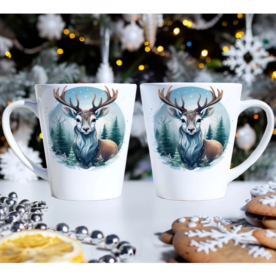 PREZENT ŚWIĄTECZNY ZESTAW KUBKÓW LATTE W SKRZYNCE KUBKI MIKOŁAJ NA ŚWIĘTA