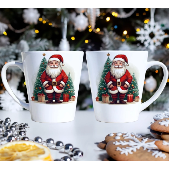 PREZENT ŚWIĄTECZNY ZESTAW KUBKÓW LATTE W SKRZYNCE KUBKI MIKOŁAJ NA ŚWIĘTA