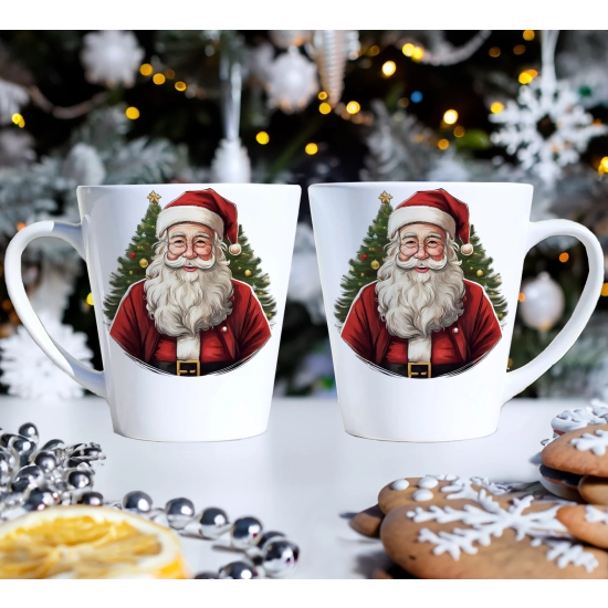 PREZENT ŚWIĄTECZNY ZESTAW KUBKÓW LATTE W SKRZYNCE KUBKI MIKOŁAJ NA ŚWIĘTA
