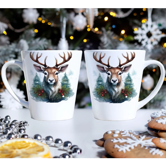 PREZENT ŚWIĄTECZNY ZESTAW KUBKÓW LATTE W SKRZYNCE KUBKI MIKOŁAJ NA ŚWIĘTA