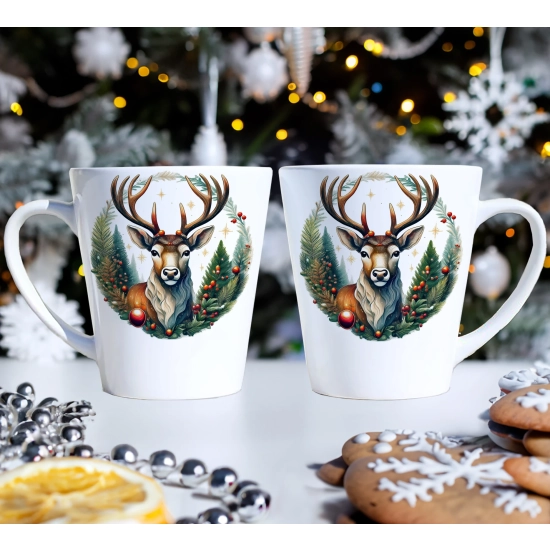 PREZENT ŚWIĄTECZNY ZESTAW KUBKÓW LATTE W SKRZYNCE KUBKI MIKOŁAJ NA ŚWIĘTA