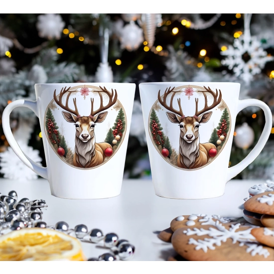 PREZENT ŚWIĄTECZNY ZESTAW KUBKÓW LATTE W SKRZYNCE KUBKI MIKOŁAJ NA ŚWIĘTA