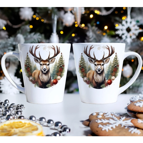 PREZENT ŚWIĄTECZNY ZESTAW KUBKÓW LATTE W SKRZYNCE KUBKI MIKOŁAJ NA ŚWIĘTA