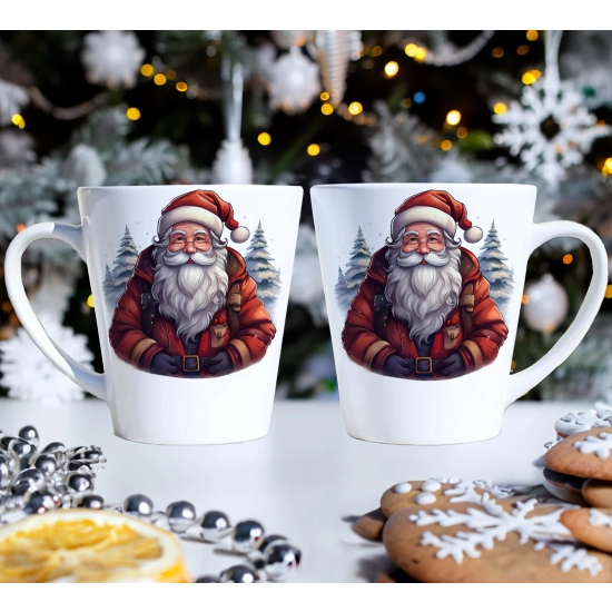 PREZENT ŚWIĄTECZNY ZESTAW KUBKÓW LATTE W SKRZYNCE KUBKI MIKOŁAJ NA ŚWIĘTA