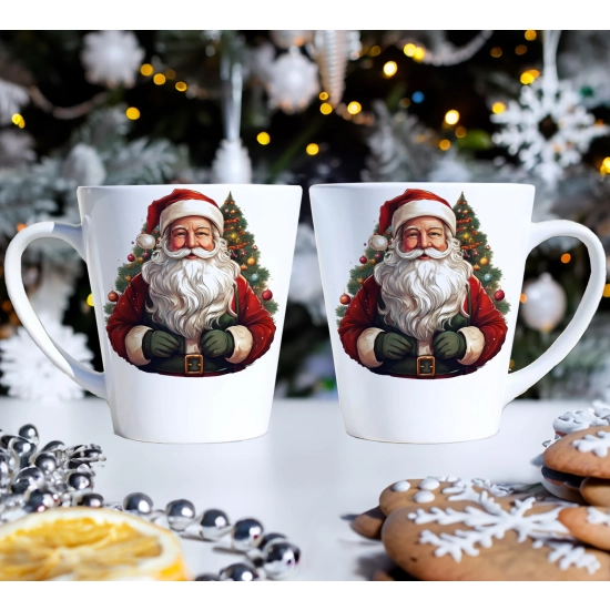 PREZENT ŚWIĄTECZNY ZESTAW KUBKÓW LATTE W SKRZYNCE KUBKI MIKOŁAJ NA ŚWIĘTA