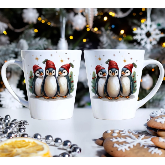 PREZENT ŚWIĄTECZNY ZESTAW KUBKÓW LATTE W SKRZYNCE KUBKI MIKOŁAJ NA ŚWIĘTA