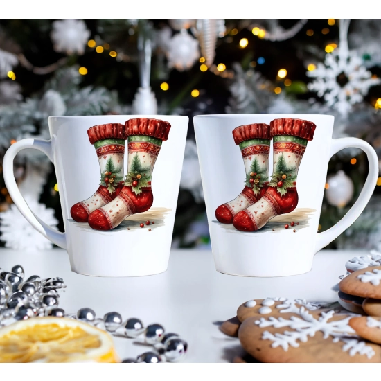 PREZENT ŚWIĄTECZNY ZESTAW KUBKÓW LATTE W SKRZYNCE KUBKI MIKOŁAJ NA ŚWIĘTA