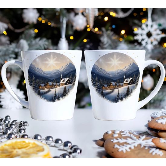 PREZENT ŚWIĄTECZNY ZESTAW KUBKÓW LATTE W SKRZYNCE KUBKI MIKOŁAJ NA ŚWIĘTA