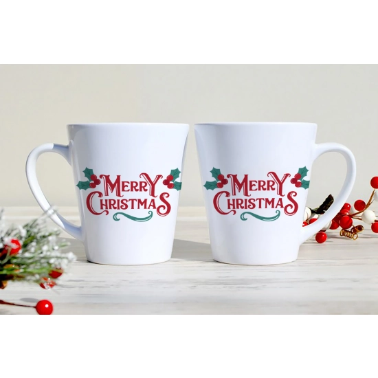 ŚWIĄTECZNY KOMPLET KUBKÓW 330ml LATTE PREZENT MIKOŁAJ ZESTAW W PUDEŁKU DRUK