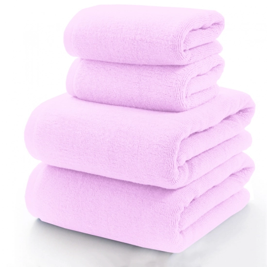 KOMPLET RĘCZNIKÓW FROTTE 2x 70X140 + 2x 50x100 400g/m2 GRUBE CHŁONNE J.RÓŻ