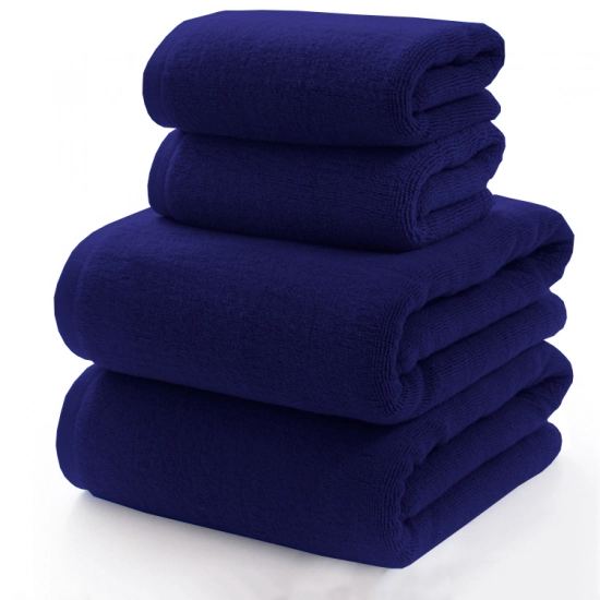 KOMPLET RĘCZNIKÓW FROTTE 2x 70X140 + 2x 50x100 400g/m2 GRUBE CHŁONNE GRANAT