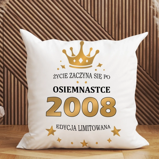 KOMPLET PODUSZKA KUBEK NA 18 URODZINY PREZENT