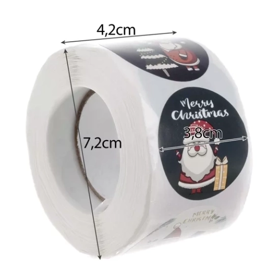 ZESTAW 500 ŚWIĄTECZNYCH NAKLEJEK NA PREZENTY