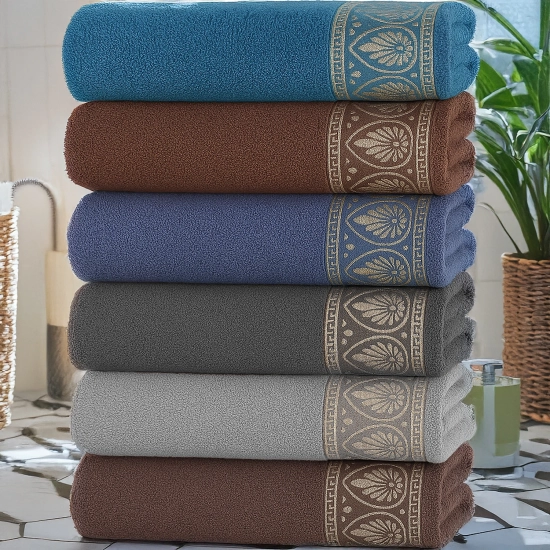 LUKSUSOWY KOMPLET 6 RĘCZNIKÓW KĄPIELOWYCH 50x100 BAWEŁNA FROTTE CHŁONNE