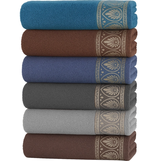 LUKSUSOWY KOMPLET 6 RĘCZNIKÓW KĄPIELOWYCH 50x100 BAWEŁNA FROTTE CHŁONNE