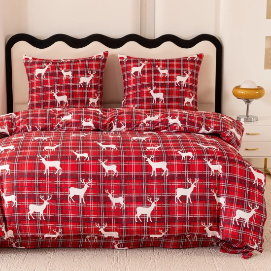 Pościel świąteczna satyna bawełniana komplet 3 części