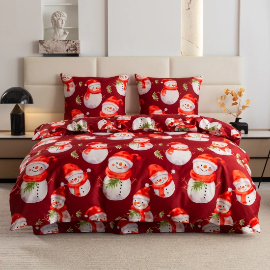 Komplet pościeli bożonarodzeniowej z motywem choinki
