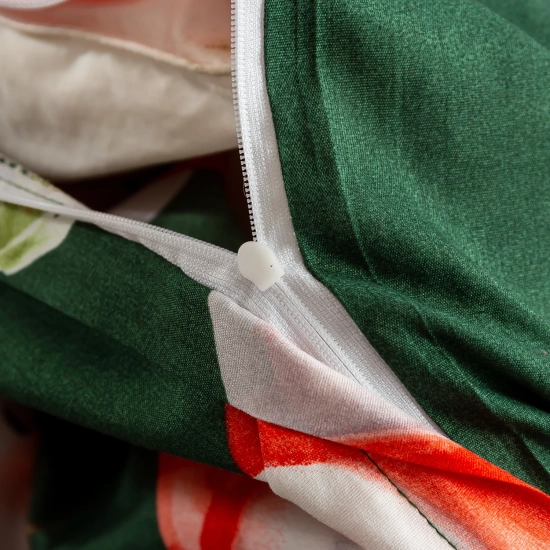 Pościel satyna bawełniana świąteczna w czerwono-białym wzorze