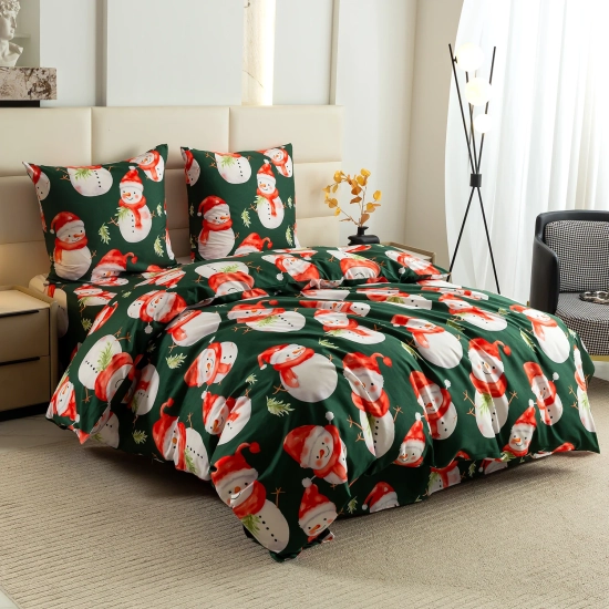 Zestaw pościeli bożonarodzeniowej 200x220 satyna bawełniana