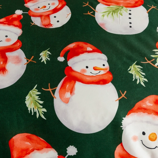 Świąteczna pościel satynowa z zamkiem błyskawicznym