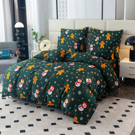 Pościel świąteczna z reniferami i śnieżynkami