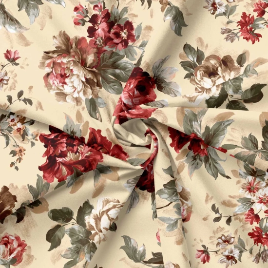 Tkanina Bawełniana 0.5mb Premium J&W Vintage Peonie 160cm