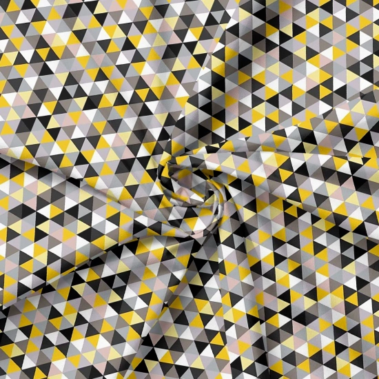 Tkanina Bawełniana 0.5mb Premium J&W Modern Trójkąty 160cm