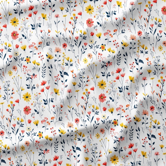 Tkanina Bawełniana na Metry Premium J&W Letnia Łąka 160cm