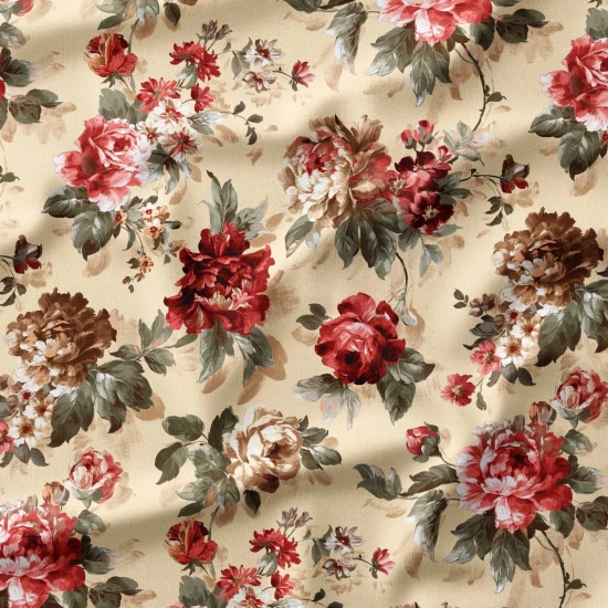 Tkanina Bawełniana 0.5mb Premium J&W Vintage Peonie 160cm
