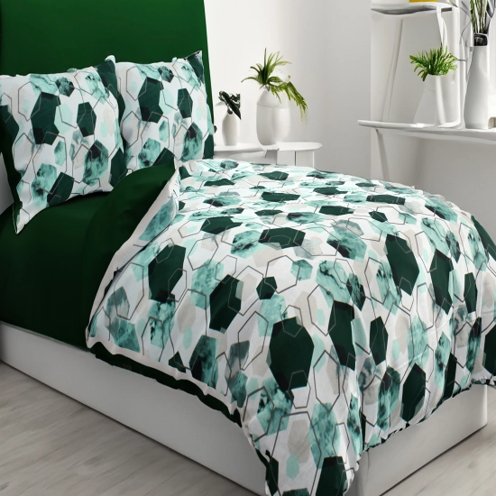 KOMPLET POŚCIELI POLSKA 100% BAWEŁNA LEŚNY SZEŚCIAN 140x200