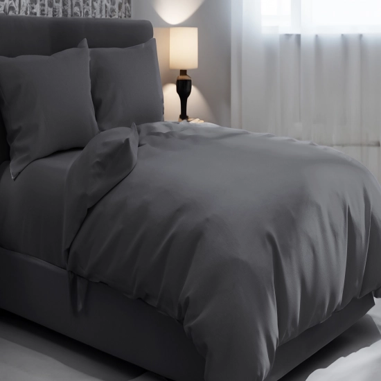 KOMPLET POŚCIELI POLSKA 100% BAWEŁNA GRAFITOWA GŁĘBIA 180x200