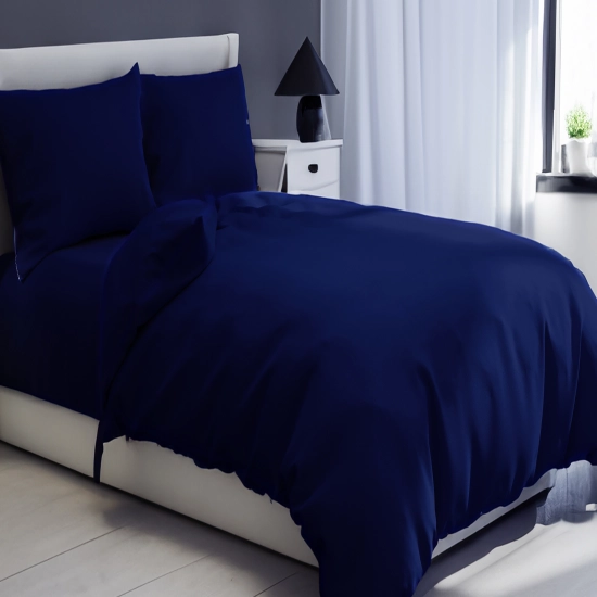 POŚCIEL 100% BAWEŁNA GRANATOWA GŁĘBIA POLSKI KOMPLET POŚCIELI