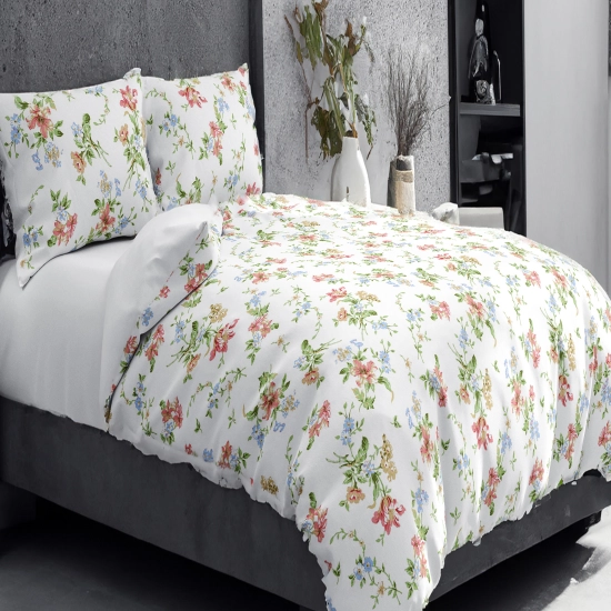 POŚCIEL 100% BAWEŁNA KWIATOWY SZEPT POLSKI KOMPLET POŚCIELI