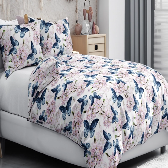 POŚCIEL 100% BAWEŁNA MOTYLI OGRÓD POLSKI KOMPLET POŚCIELI