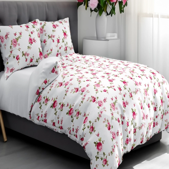 KOMPLET POŚCIELI POLSKA 100% BAWEŁNA KWIATOWY RAJ 180x200