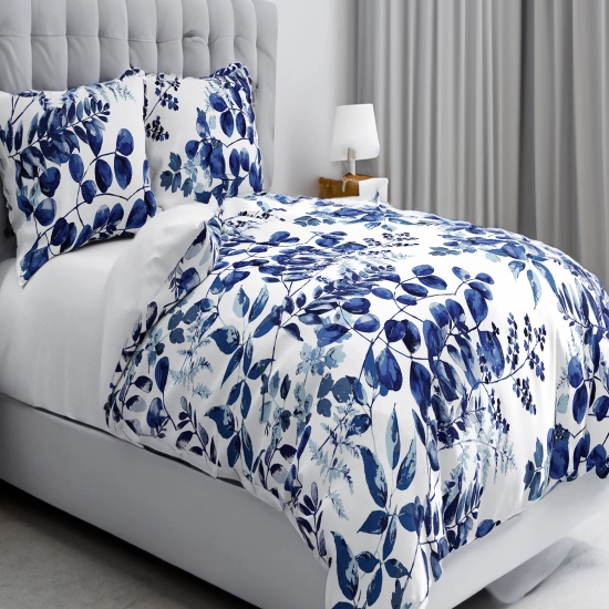 POŚCIEL 100% BAWEŁNA NIEBIESKI OGRÓD POLSKI KOMPLET POŚCIELI