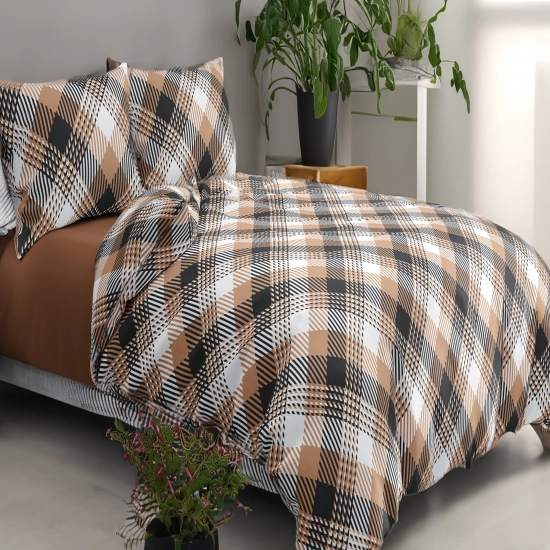 POŚCIEL 100% BAWEŁNA KARMELOWY WZÓR POLSKI KOMPLET POŚCIELI