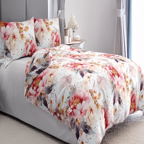 POŚCIEL 100% BAWEŁNA MALOWANY OGRÓDPOLSKI KOMPLET POŚCIELI